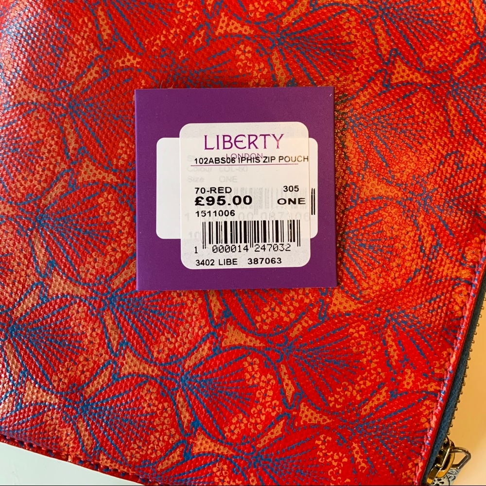 Liberty of London Iphis Zip Pouch Red